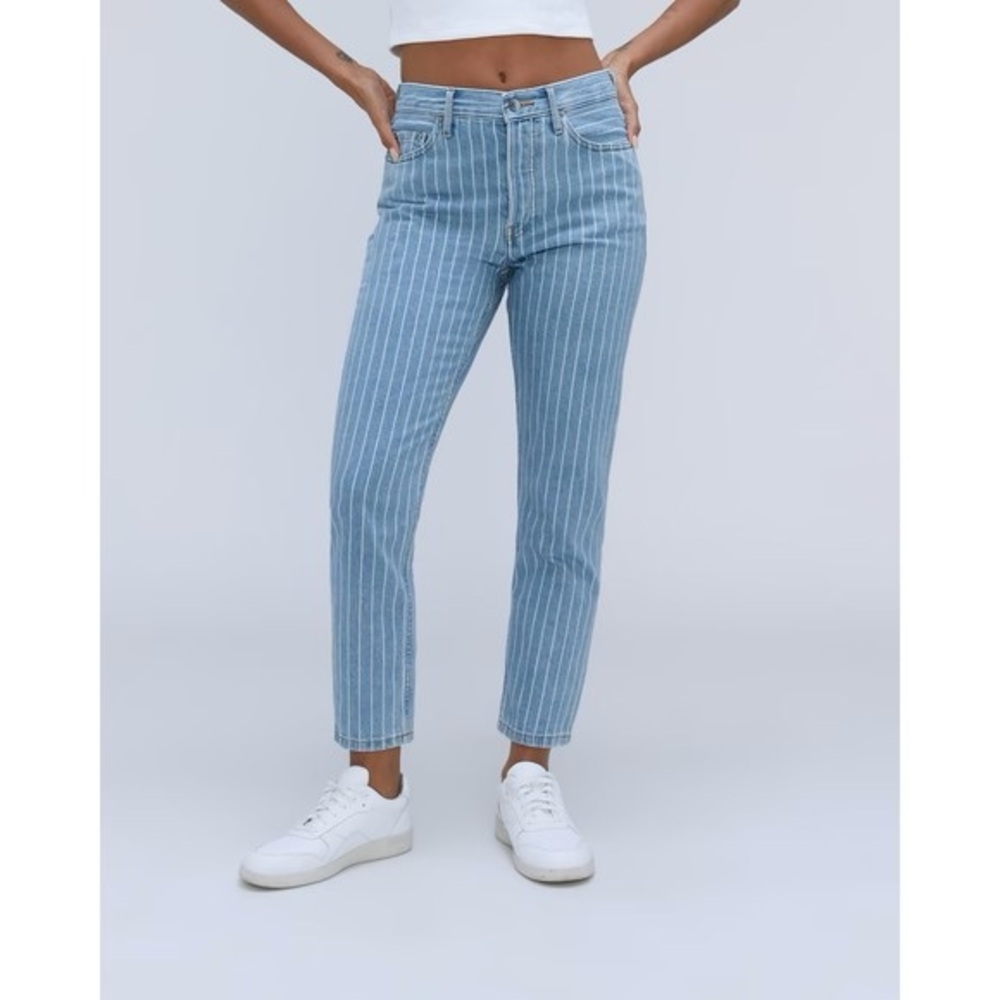 EVERLANE The 90’s Cheeky Straight Striped Jeans